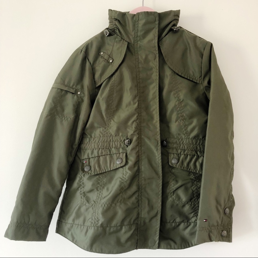 Tommy Hilfiger Kids Jacket army green Girls Size 8 Fall Jacket Winter Jacket